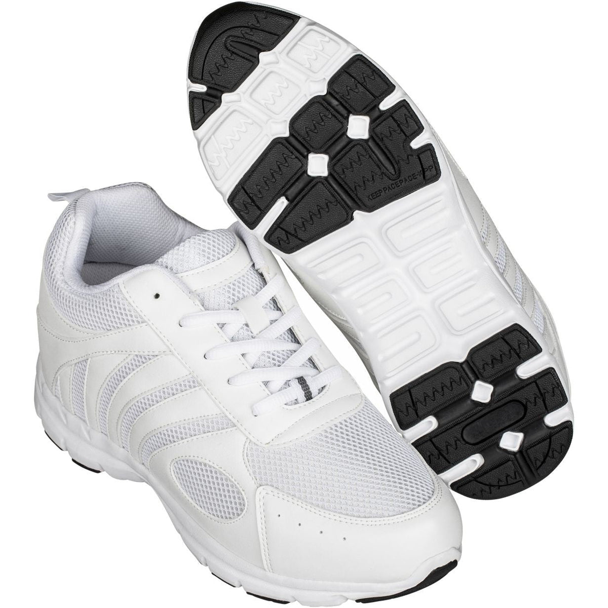 CALTO G3303 Light White Elevator Sneakers – 3 Inches Taller