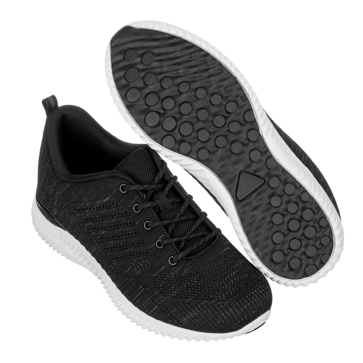 CALTO Q212 Men's Elevator Sneakers – 2.4 Inches Taller (Black/Grey) – Ultra Lightweight