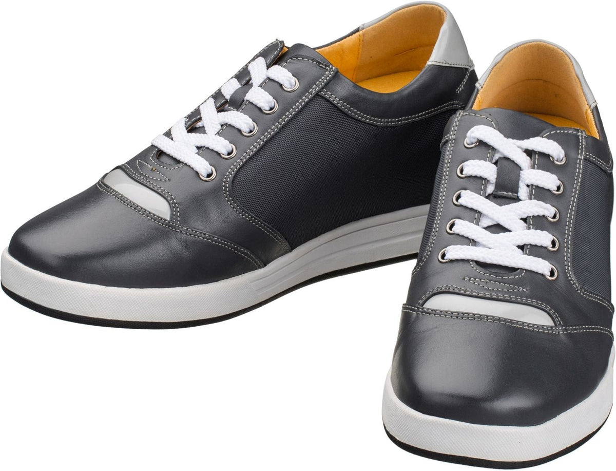 TOTO A5327 Men's Elevator Sneakers – 3.2 Inches Taller (Grey)