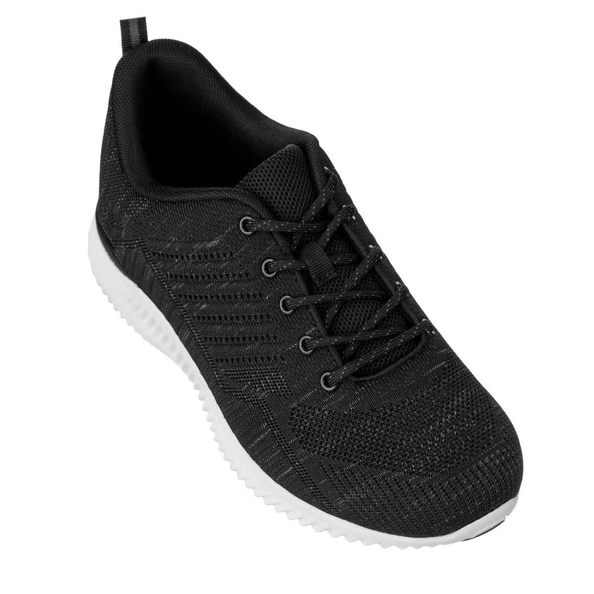 CALTO Q212 Men's Elevator Sneakers – 2.4 Inches Taller (Black/Grey) – Ultra Lightweight