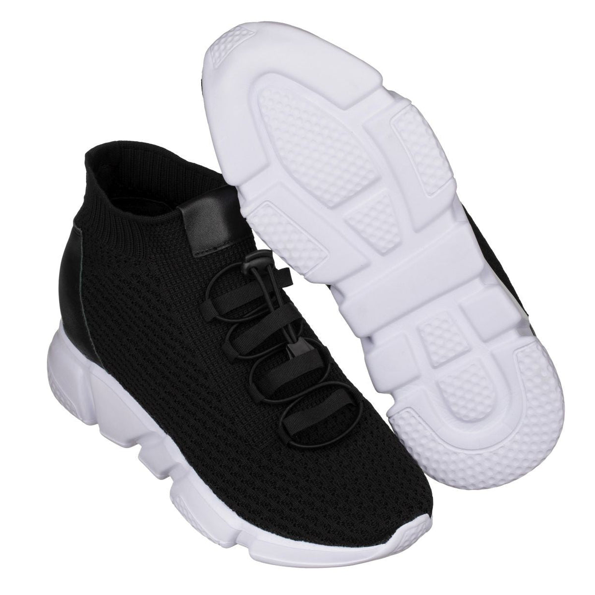 CALTO H1721 3.2-Inch Taller Black Ultra-Lightweight Sneakers