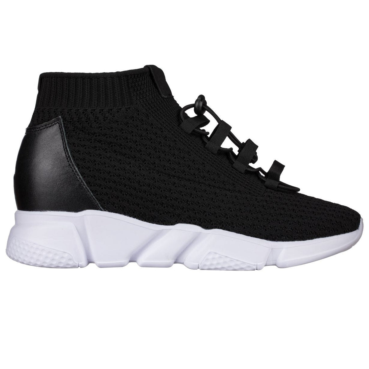 CALTO H1721 3.2-Inch Taller Black Ultra-Lightweight Sneakers
