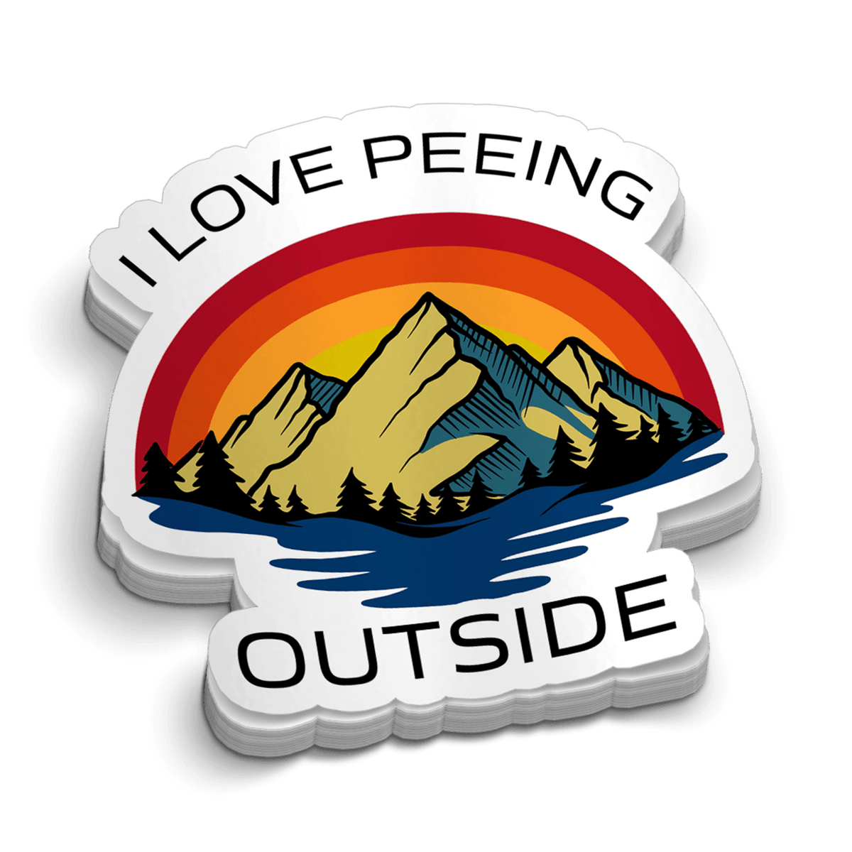 Peeing Outside 5-Inch Decal
