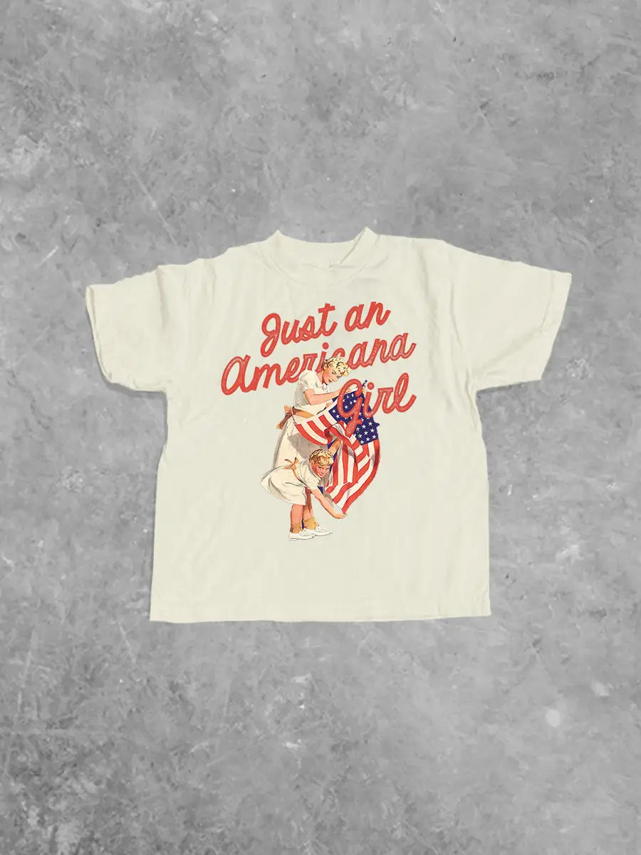* KIDS * Just An Americana Girl Kids Boxy T-Shirt