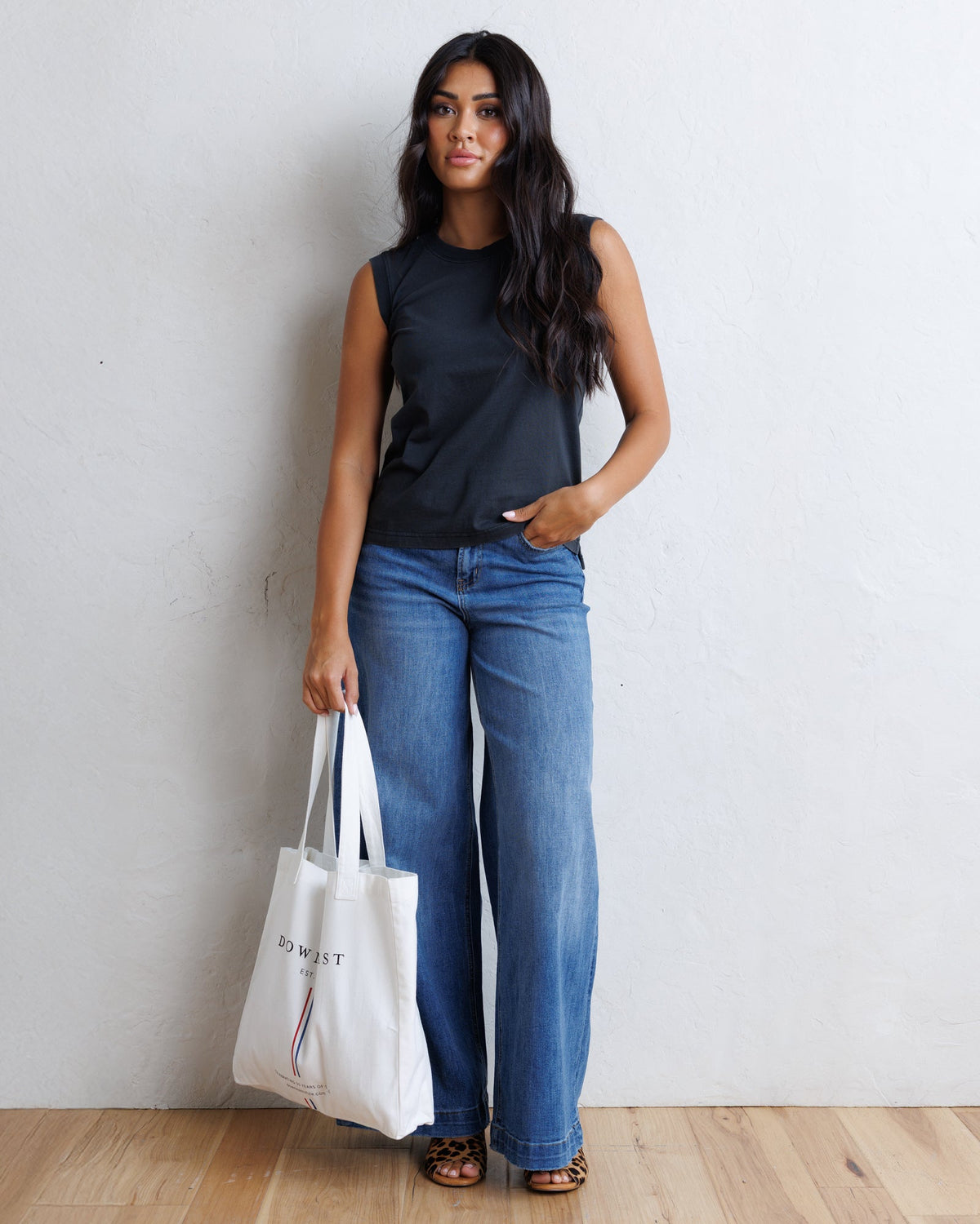 Super High Wide Leg Jeans in Slouchy Wash