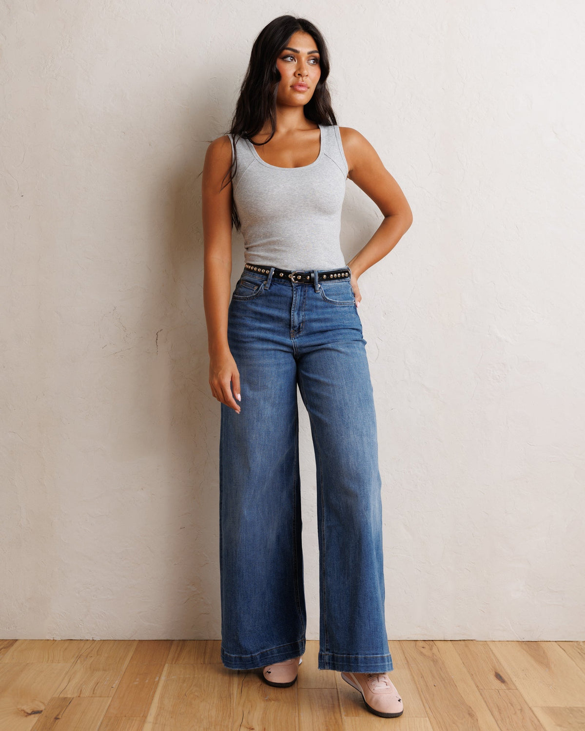 Super High Wide Leg Jeans in Slouchy Wash