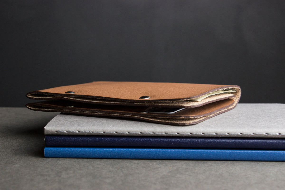 Unstitched Vegetable-Tanned Twofold Wallet