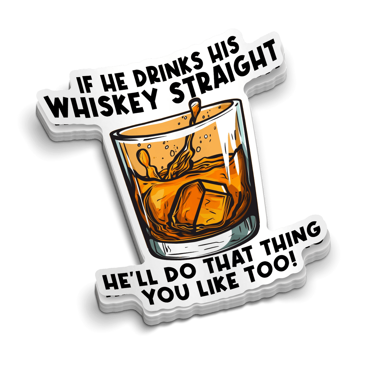 Whiskey Straight Hard Hat Decal
