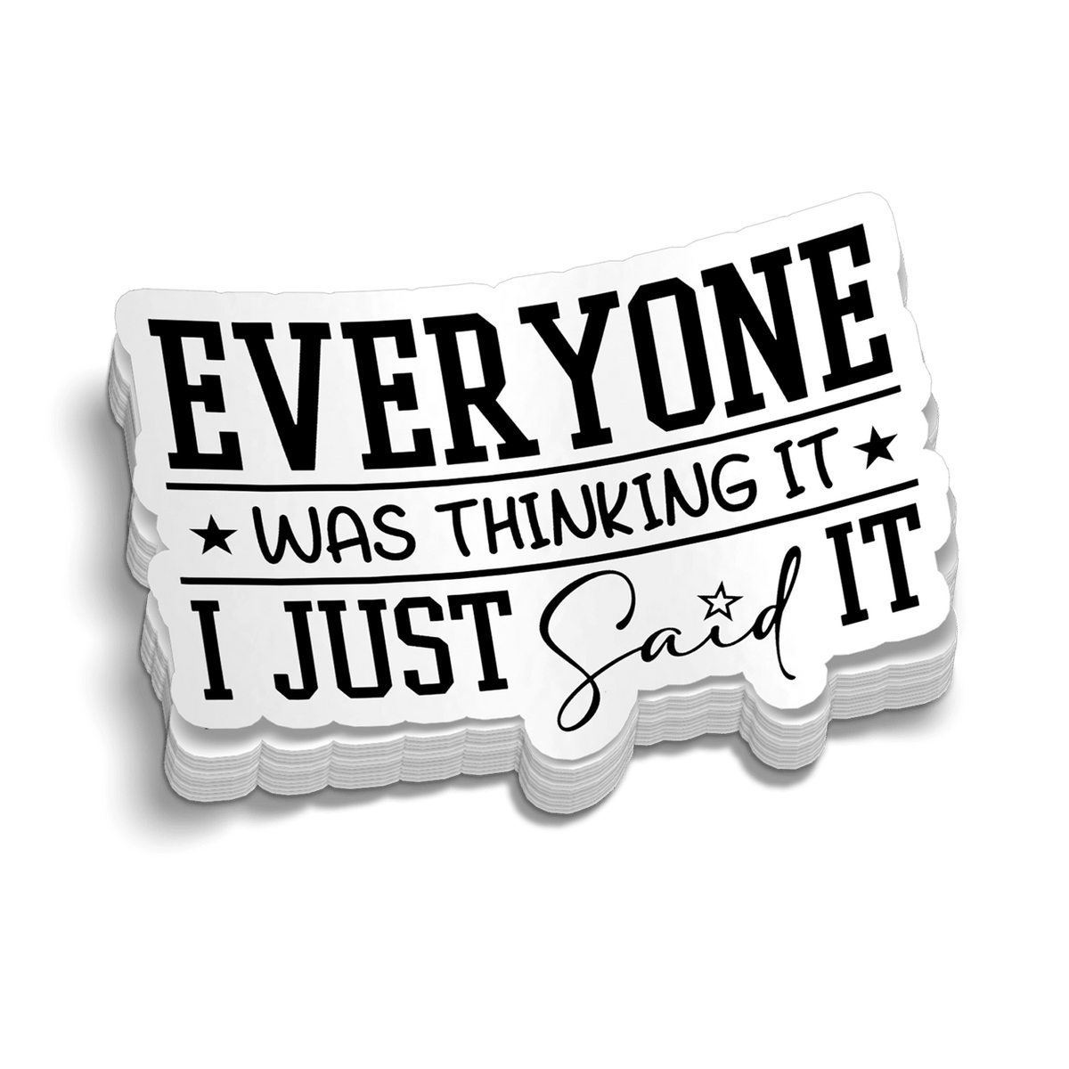 Thinking It Hard Hat Decal