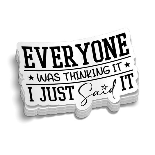 Thinking It Hard Hat Decal