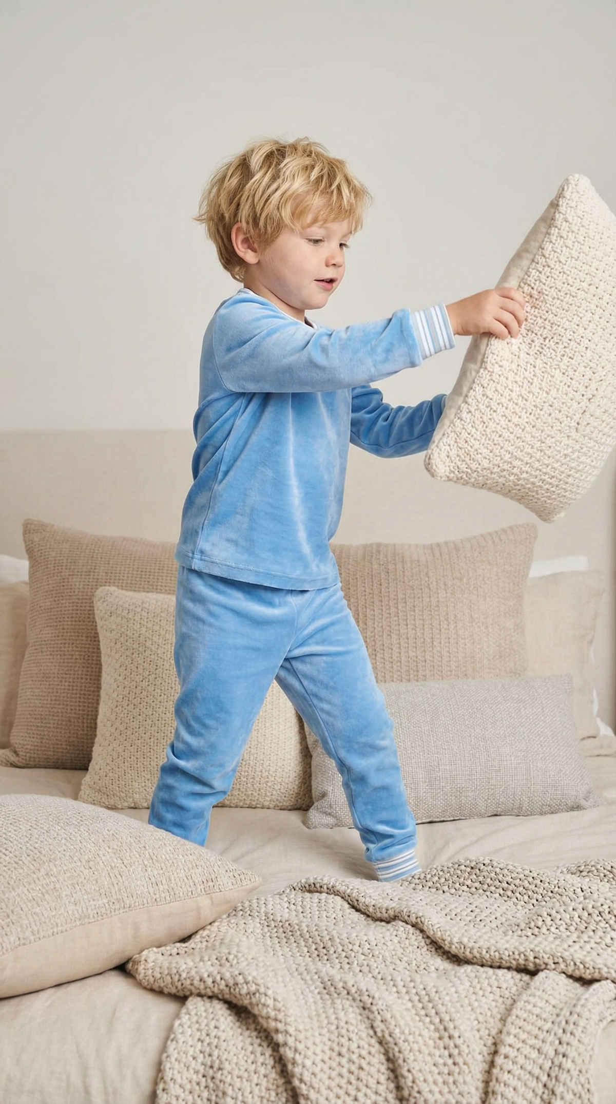 Striped Cuff Pajamas - Velour