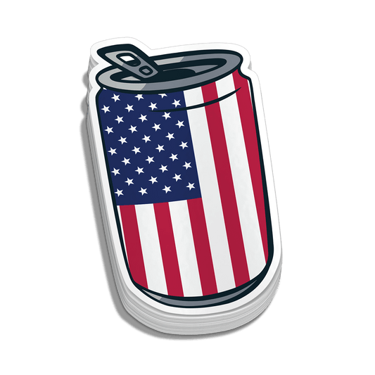 USA Can Hard Hat Decal