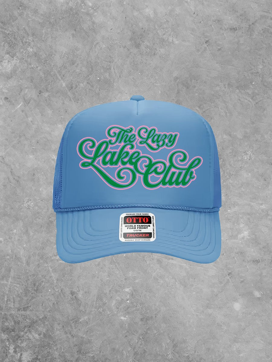 Underground OG: Lazy Lake Days Club, Green & Pink Summer Trucker Hat