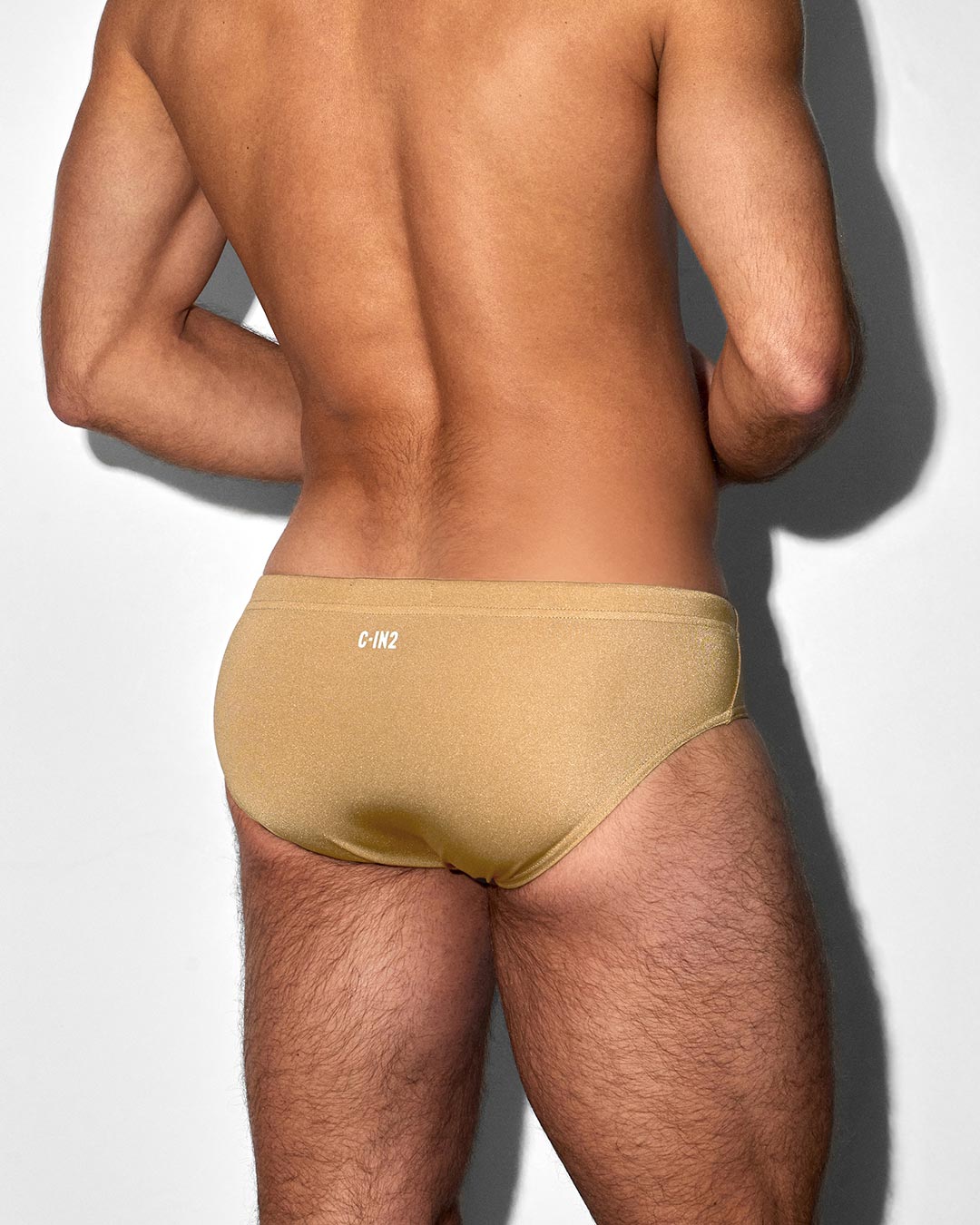 Solid Champagne Nude Swim Brief