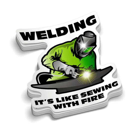 Sewing With Fire - Hard Hat Decal