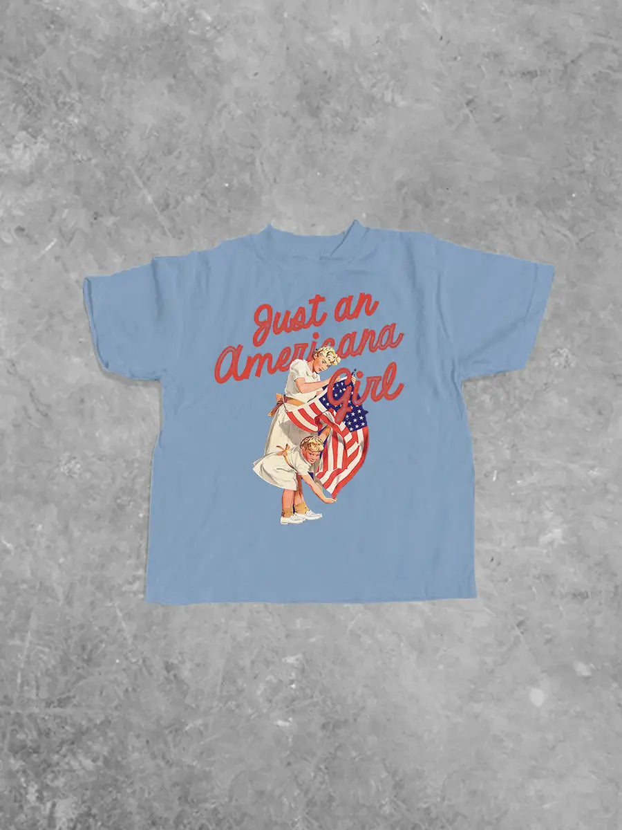 * KIDS * Just An Americana Girl Kids Boxy T-Shirt
