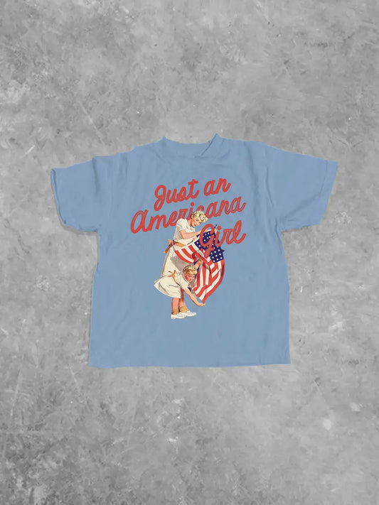 * KIDS * Just An Americana Girl Kids Boxy T-Shirt