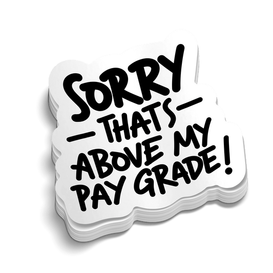 Pay Grade Hard Hat Decal