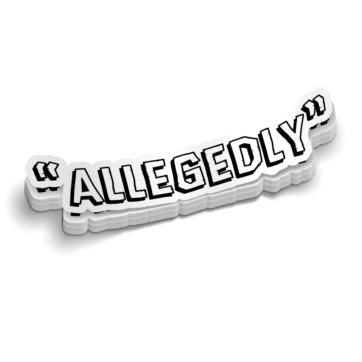Allegedly Hard Hat Decal