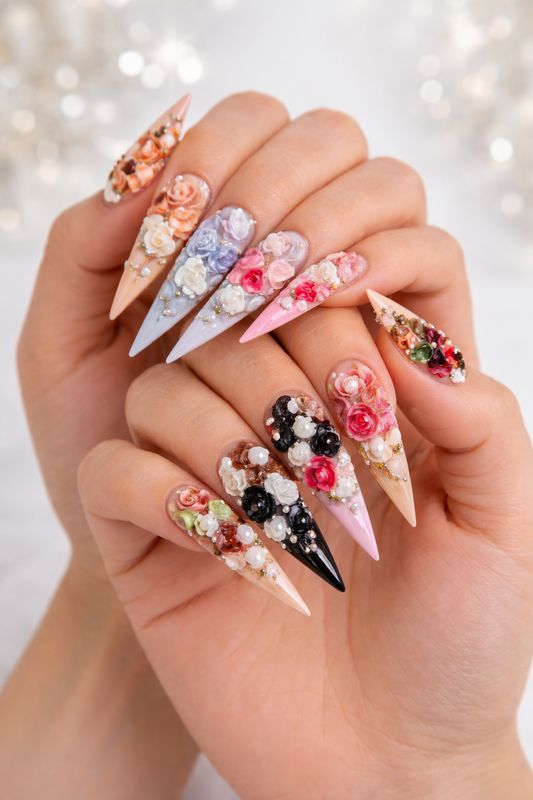 Gel-Le 3D Rose Charms - Flowers