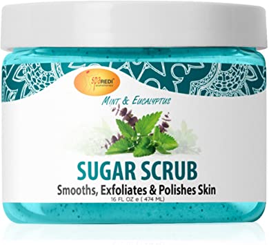 Spa Redi - Sugar Scrub Glow - Mint & Eucalyptus 16oz