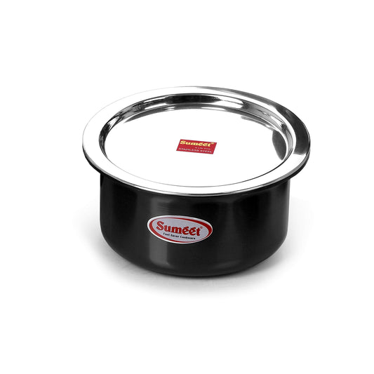 Sumeet 3 mm Thick Hard Anodised Large Tope with Stainless Steel Lid, No. 17, 5 L (28 cm Dia)