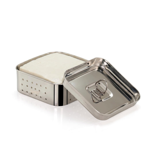 Sumeet Stainless Steel Square Paneer/Tofu/Sprout Maker/Mould/Press, Easy and Perfect for Homemade Healthy Paneer, 11.5 cm Diameter