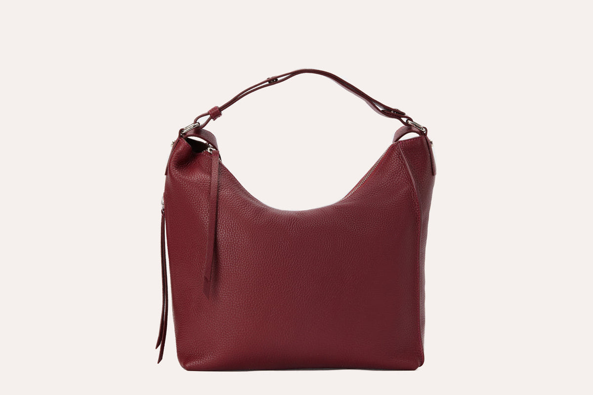 Versatile Pebble Leather Shoulder Bag