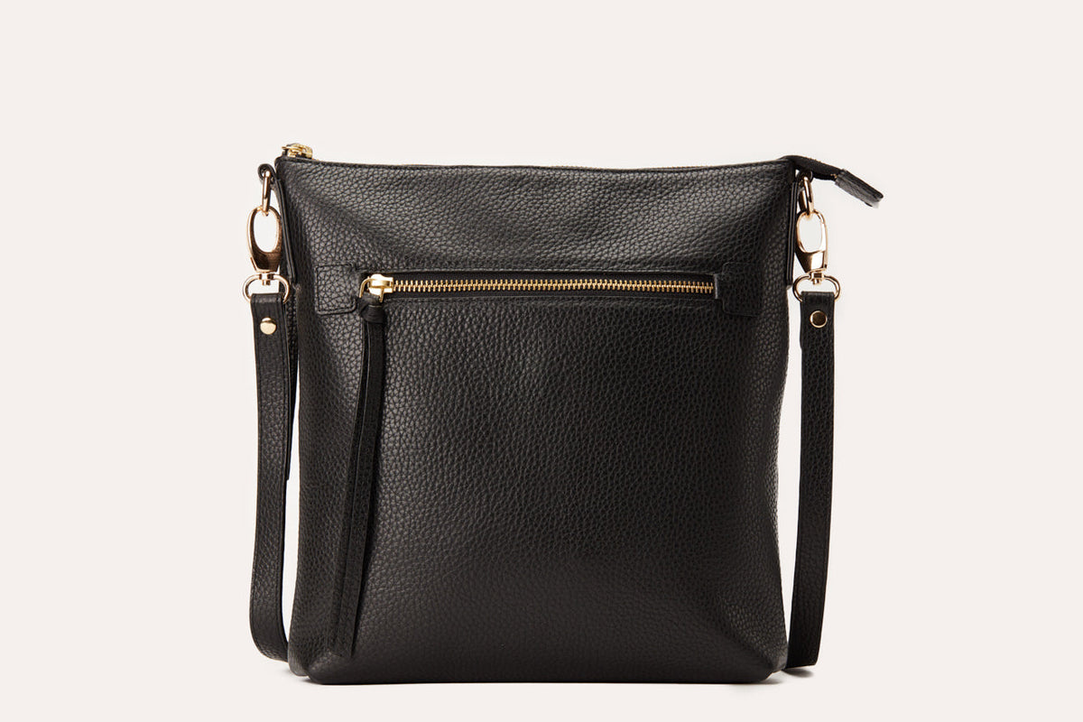 Pebble Leather Crossbody with Card Slots