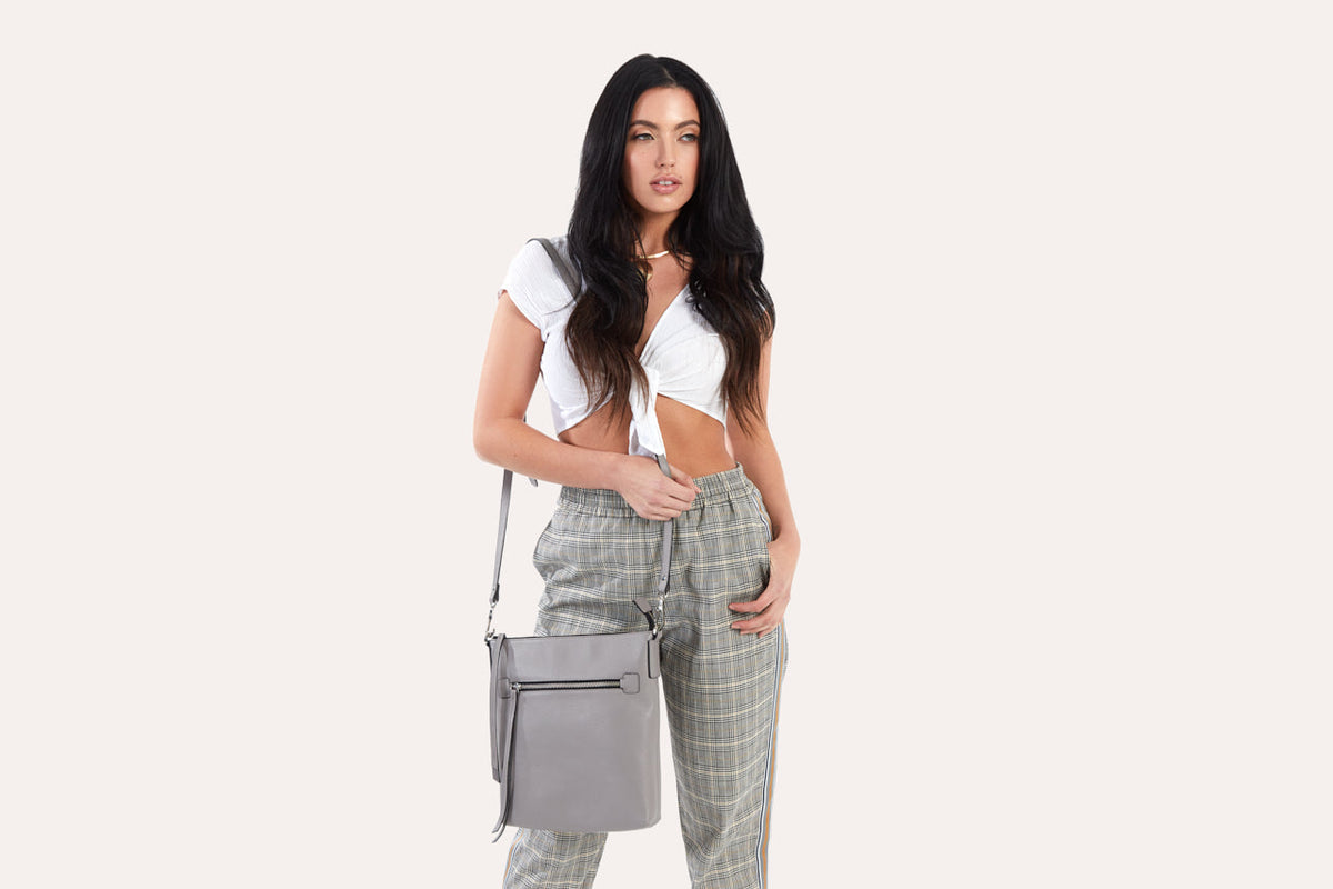 Pebble Leather Crossbody with Card Slots