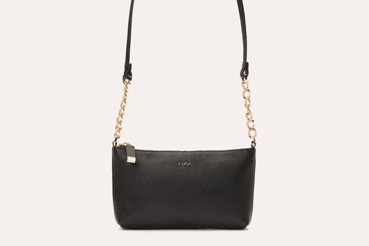 Two Chain Saffiano Leather Crossbody
