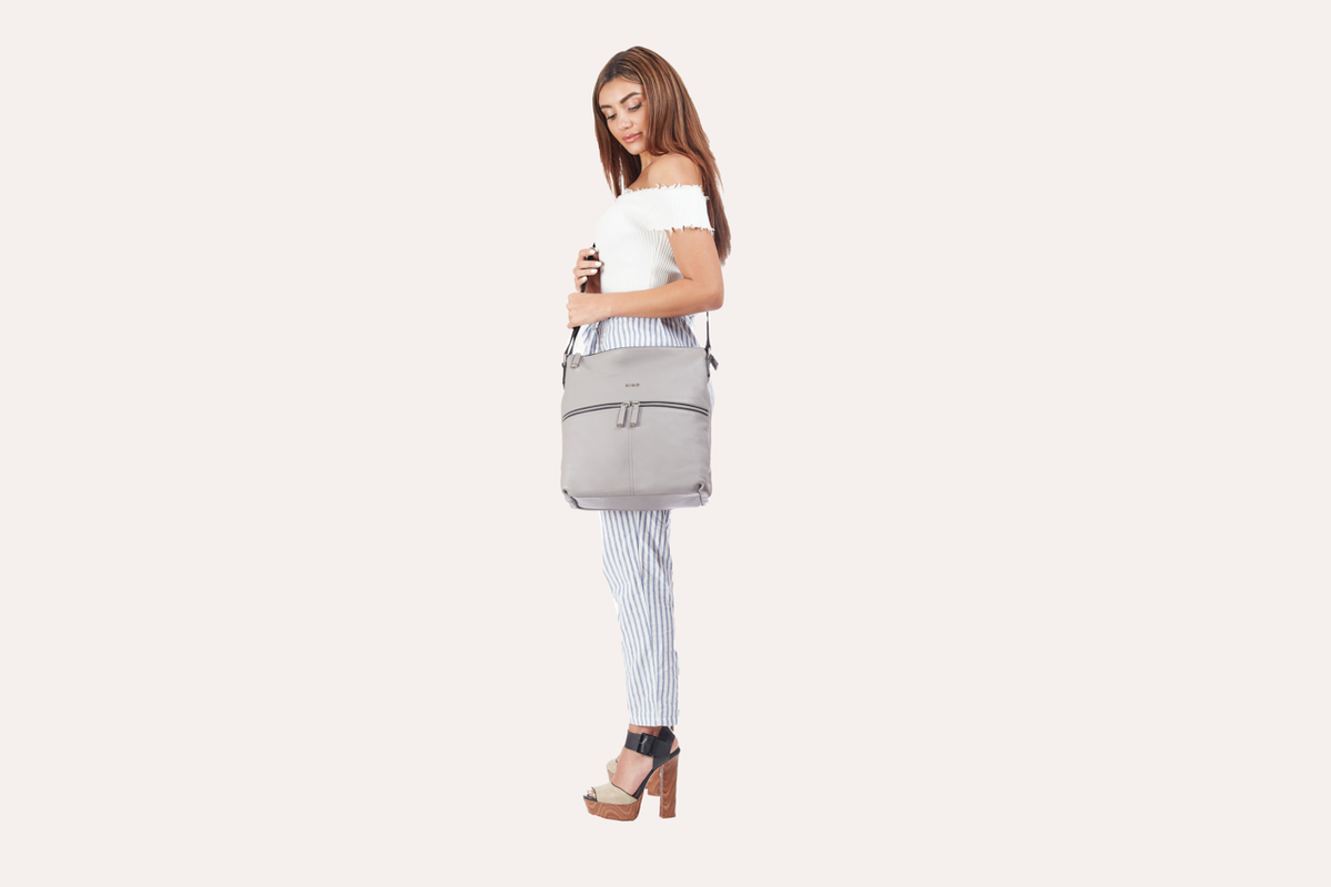 Pebble Leather Zip Tote