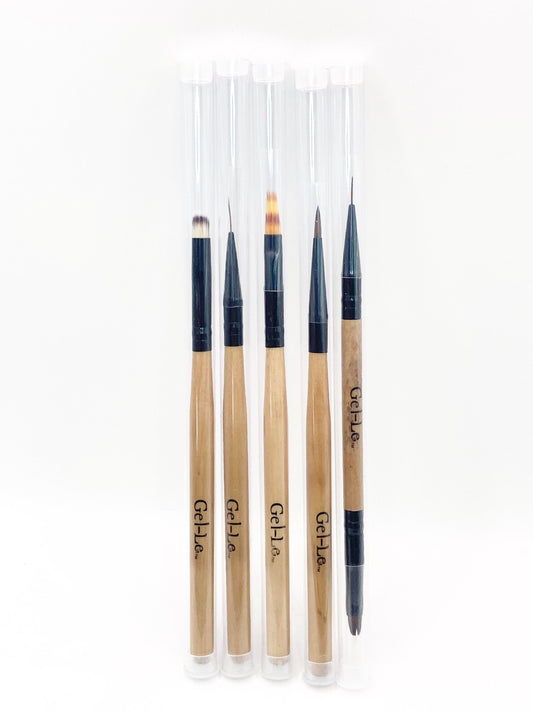 Gel-Le - Wood Handle Art Brush Set, 5 pc