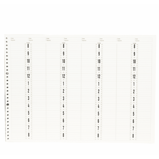 Berkeley - Refill for Leather 8-Column Appointment Book, 200 Pages