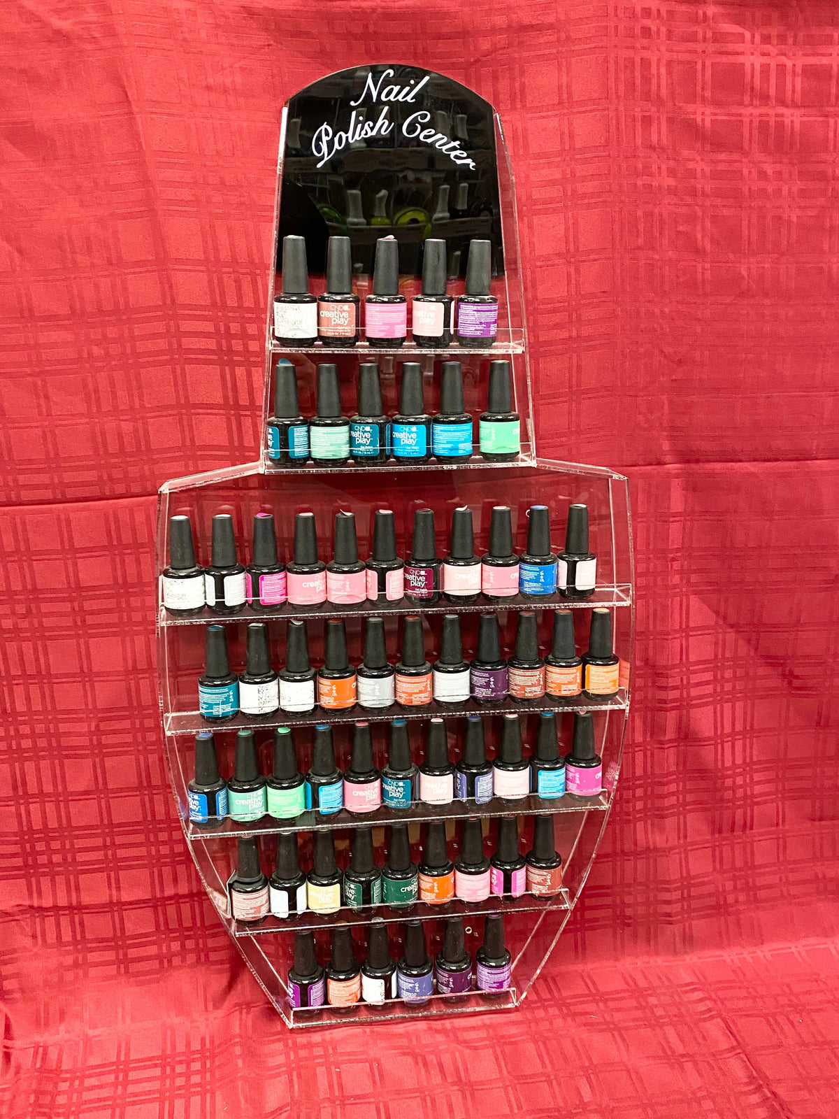 Polish Wall Rack - Acrylic Display - 57 Bottles (Bottle-Shaped)