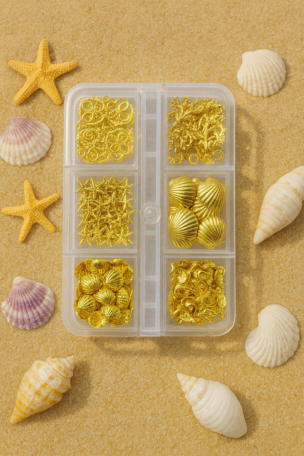 Queen - Rhinestone Gold Sea Shells