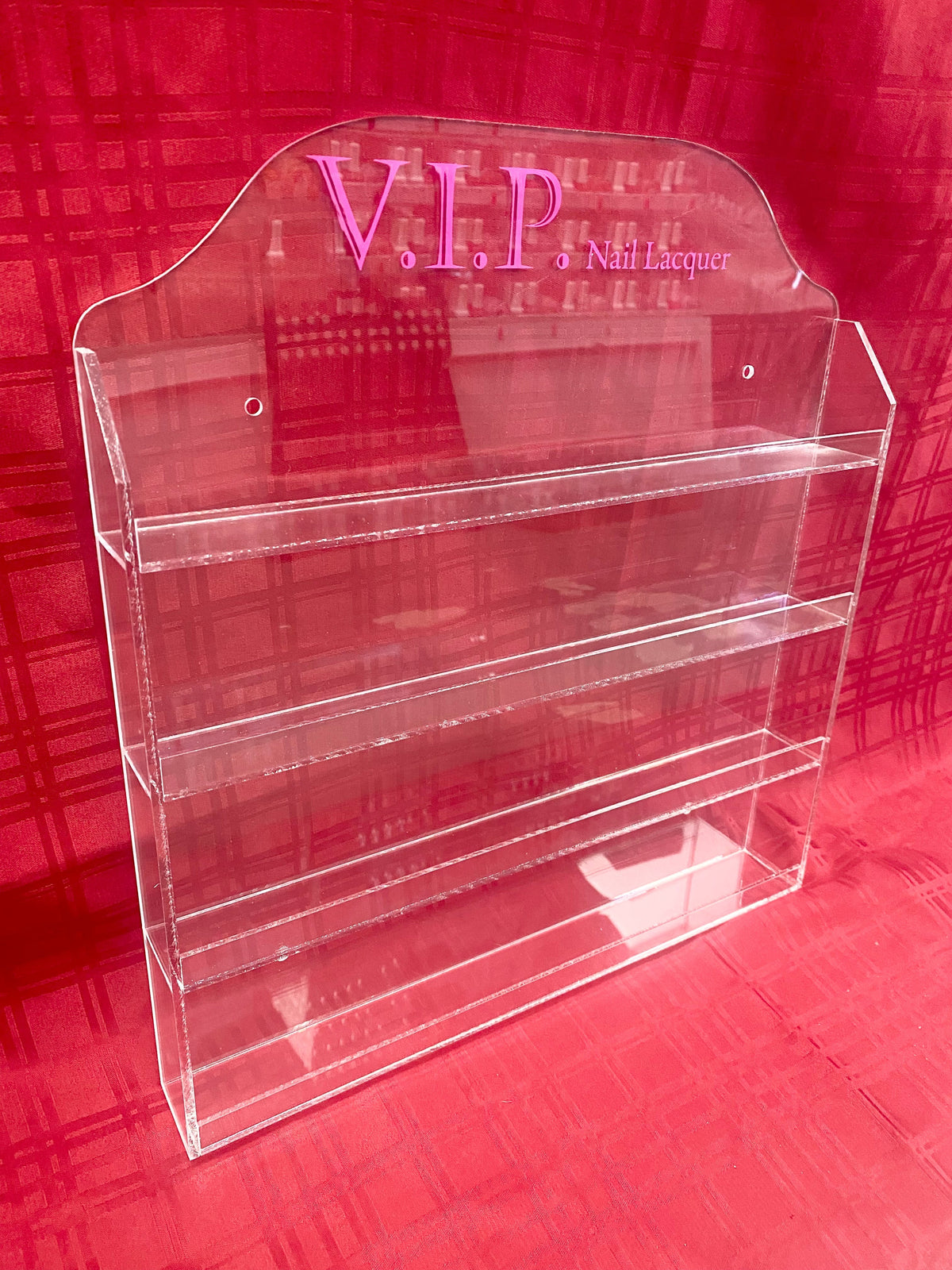 Polish Wall Rack - Acrylic Display - 40 Bottle (With Header)