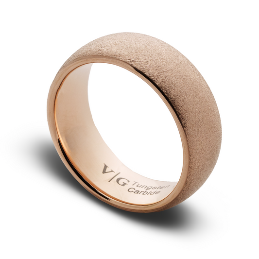 The Rosebud 8mm Rose Gold-Plated Tungsten Ring