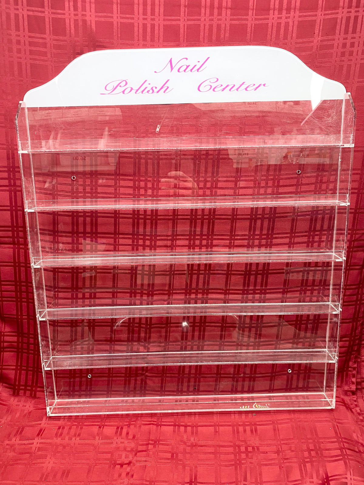Polish Wall Rack - Acrylic Display - 90 Bottles (with Header)
