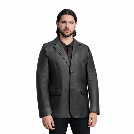 Dom Men's Leather Blazer
