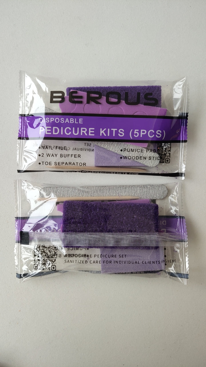 Berous - Disposable Pedicure Kit (Purple, 5 pcs)