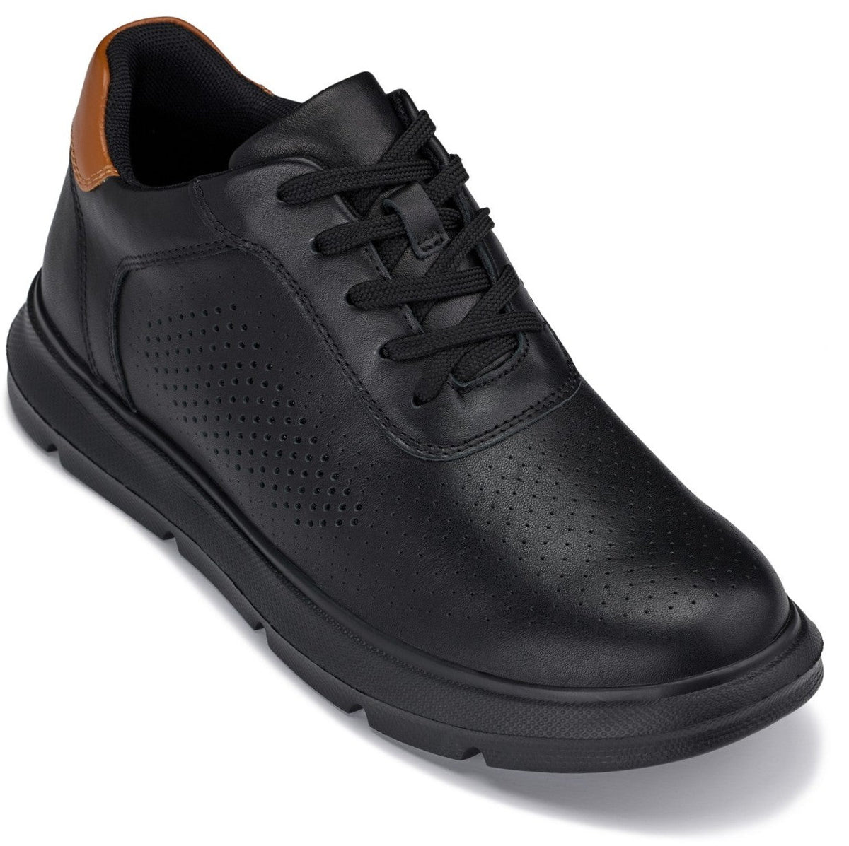 CALTO J1580 2.6-Inch Taller Black/Black Sole Lightweight Casual Walkers