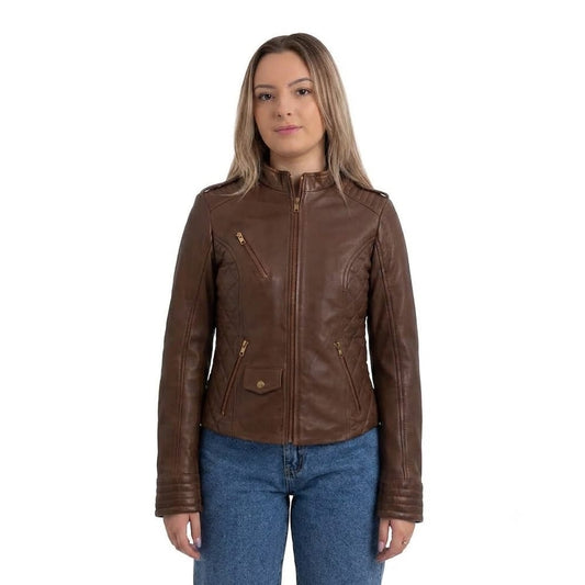 Alessandra Women's Lambskin Moto Jacket
