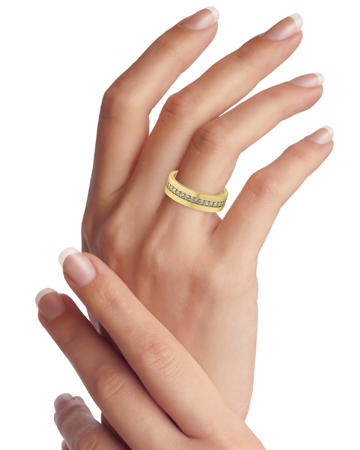 Pavé CZ Inlay Ring