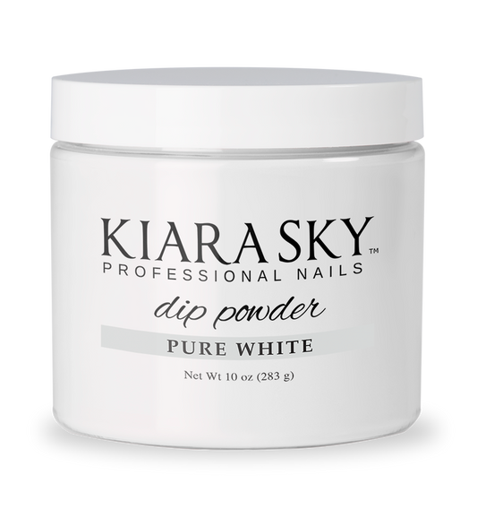 Kiara Sky Dip Powder - 401S Pure White 10 oz (Dip Powder)