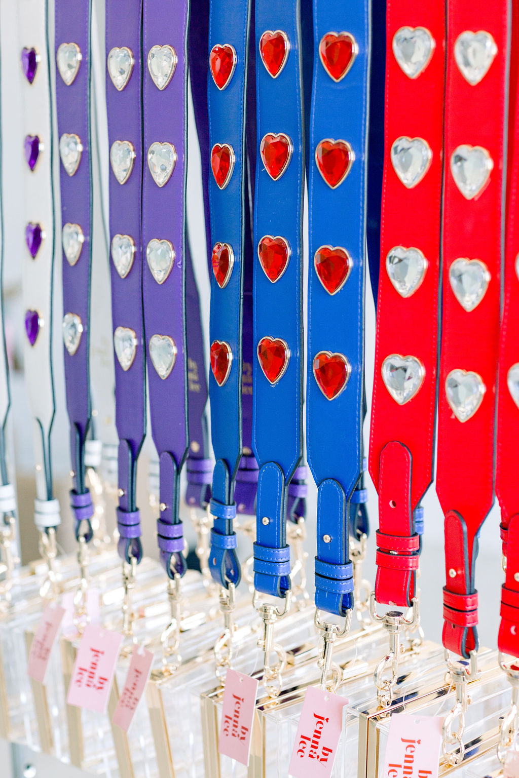Crystal Heart Purse Strap