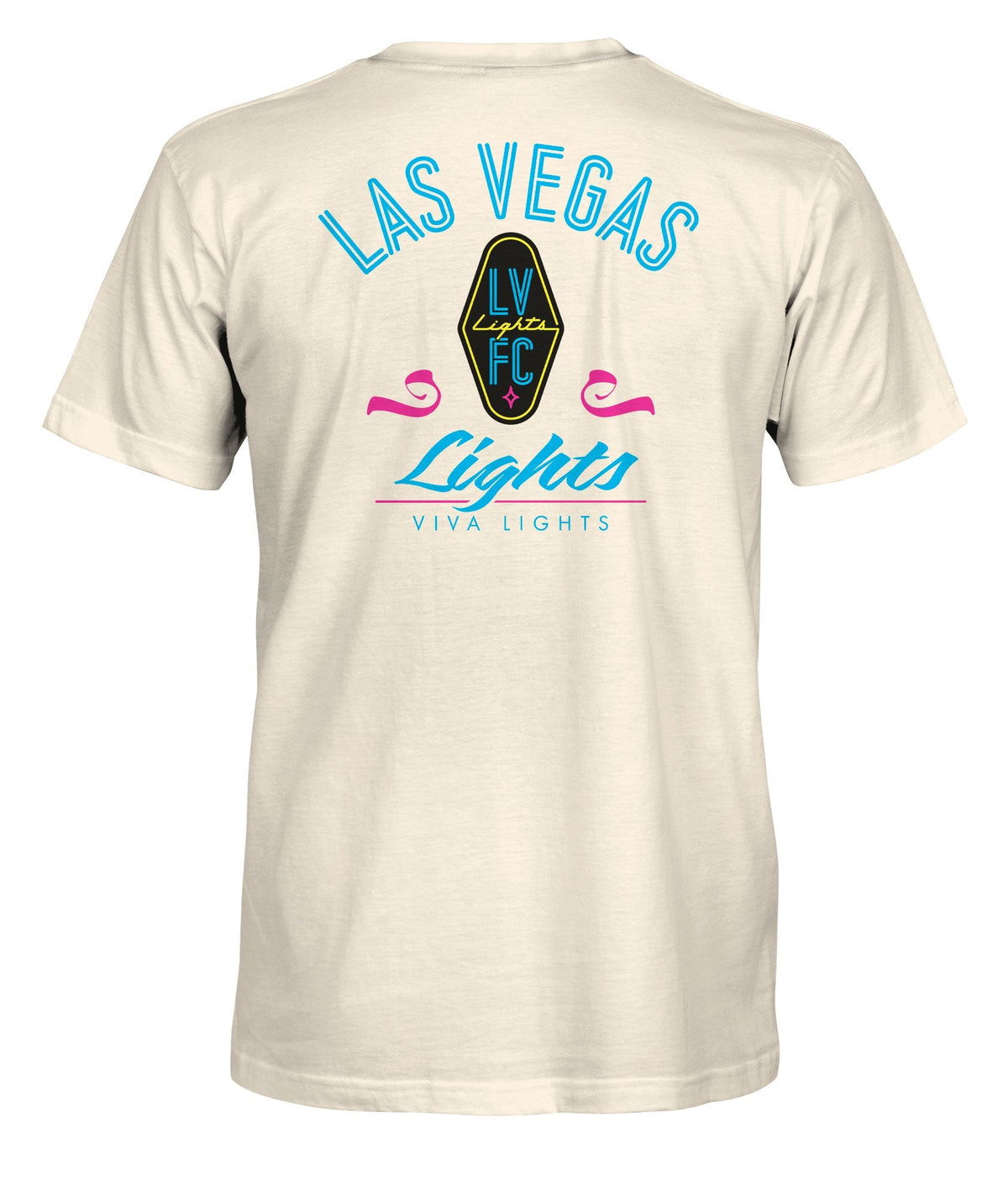 Las Vegas Lights Team Flourish Cotton T-Shirt - Natural