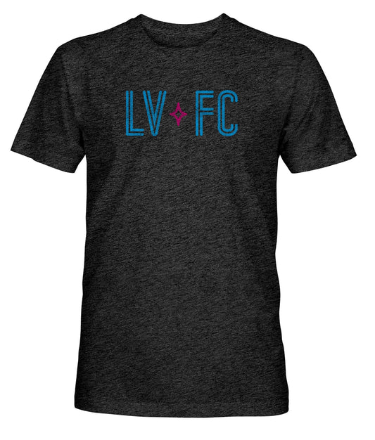 Las Vegas Lights FC Full Color Wordmark Vintage Triblend T-Shirt - Black