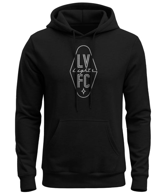 Las Vegas Lights FC Mono Badge Fleece Pullover Hoodie - Black