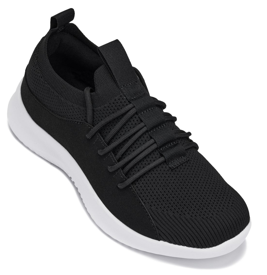 CALTO Q132 2.4-Inch Taller Black/White Sole Ultra-Lightweight Sneakers